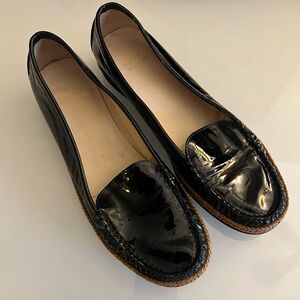 Stuart WEITZMAN | Black patent Leather Flats Slip-On vintage designer loafer